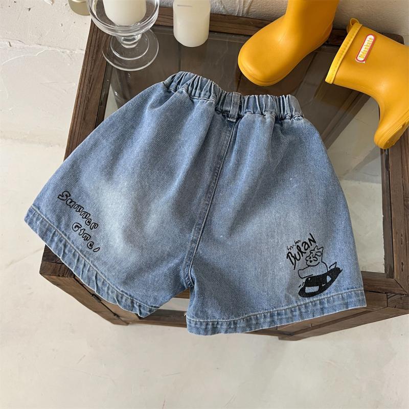儿童夏季薄款牛仔短裤男女童五分裤中小童宝宝韩版休闲短裤中裤L8