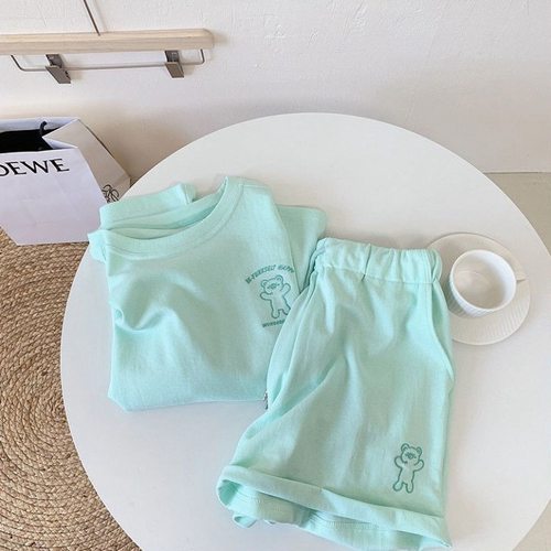 男女童宝宝夏季短袖+短裤两件套