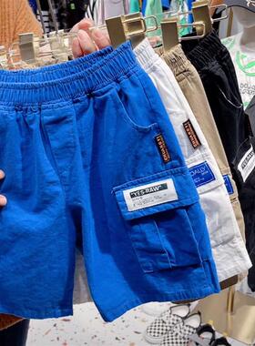 男童夏装纯棉短裤中大童夏季新款韩版儿童五分工装裤男孩中裤T4