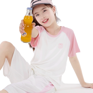 女童睡衣套装纯棉短袖夏季薄款儿童家居服可爱甜美大童A类空调服