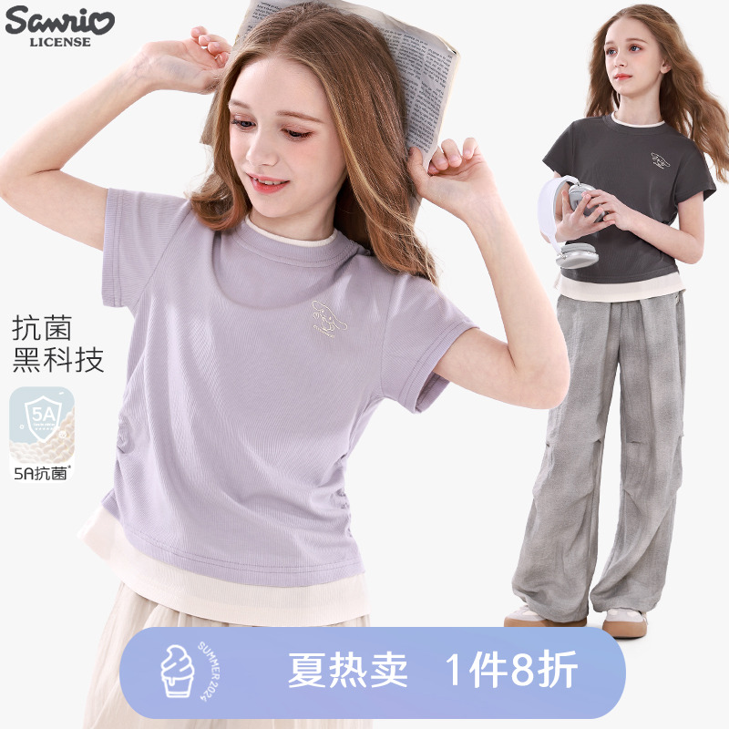 玉桂狗女童短袖t恤夏季
