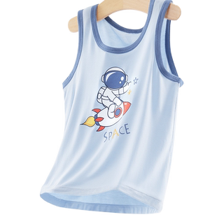 男童背心夏季莫代尔儿童内衣中大童无袖上衣内搭外穿薄款打底汗衫