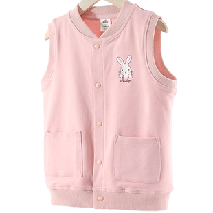 女童马甲秋冬新款儿童加绒加厚背心大童坎肩内搭外穿上衣保暖马夹