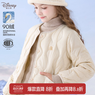 迪士尼女童羽绒服轻薄内胆