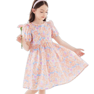 女童连衣裙夏季纯棉儿童裙子2026新款夏装中大童洋气薄款公主裙