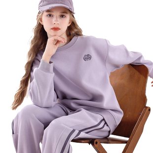 多妙屋女童卫衣套装秋冬新款儿童休闲运动套装大童衣服女孩童装