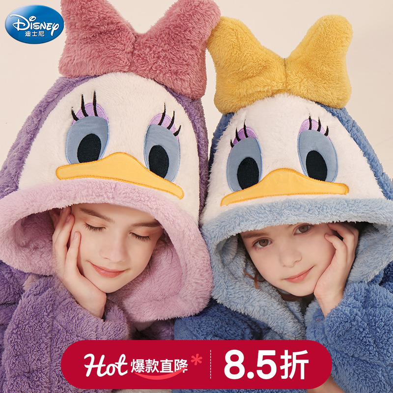 迪士尼三层夹棉加绒加厚家居套装