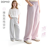 子26夏季 亲子防蚊裤 新款 中大童宽松阔腿裤 夏 儿童休闲直筒裤 女童裤