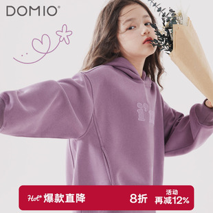 洋气童装 女童卫衣儿童外套2025秋冬中大童长袖 上衣休闲连帽衫