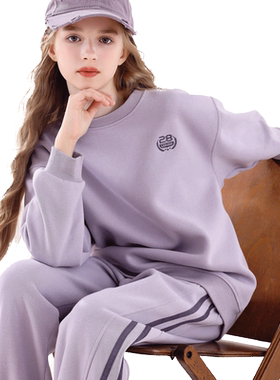 多妙屋女童运动套装卫衣裤两件套