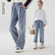 运动裤 子亲子直筒裤 阔腿裤 休闲裤 女童牛仔裤 春装 春秋儿童宽松裤
