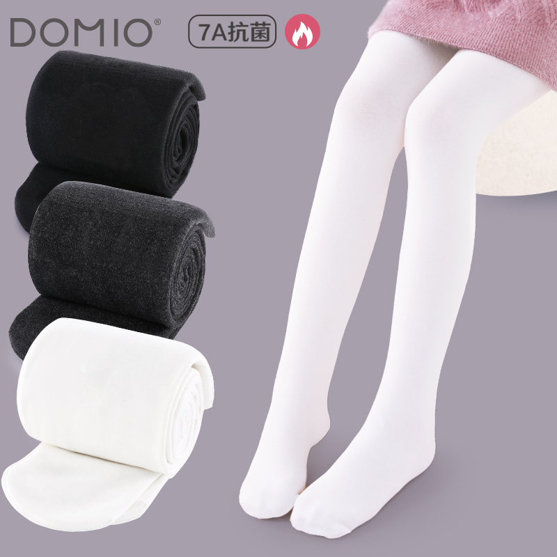 女童连裤袜冬加绒儿童舞蹈袜白色打底裤专用练功跳舞袜子丝袜大童