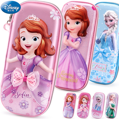 迪士尼小学生笔袋女童冰雪苏菲亚文具盒韩国笔盒儿童大容量铅笔袋