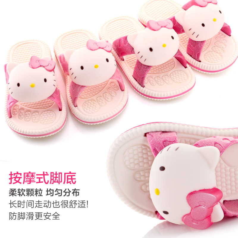 Chaussons enfants en autre HELLO KITTY pour été - semelle autre - Ref 1006828 Image 3