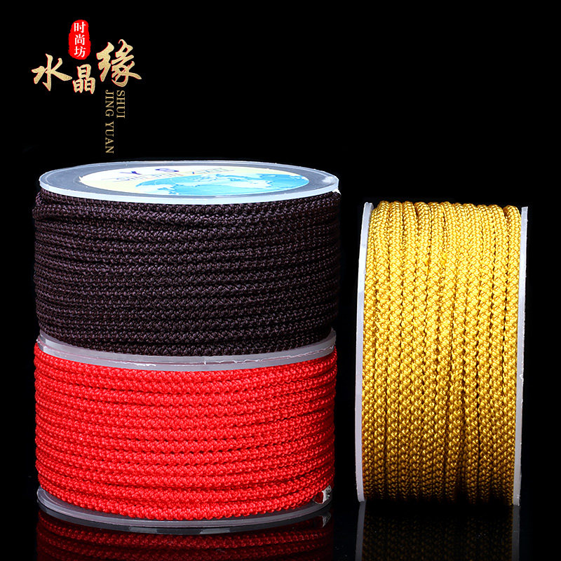 3MM PINEAPPLE ROPE FREE WEAVING HANDMADE JEWELRY LINE PINEAPPLE THREAD WEAVING NECKLACE ROPE BRACELET ROPE HIGH-GRADE JADEITE
