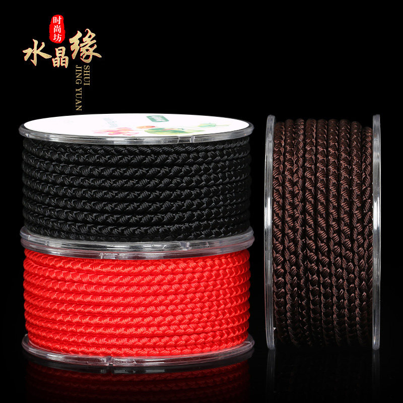 DRAGON SCALE ROPE NECKLACE ROPE DIY BRAIDED ROPE JADE SAFETY BUCKLE PENDANT ROPE PENDANT ROPE ROPE RED ROPE THICK JEWELRY HANDLE