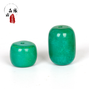 DIY散珠菜籽黄仿绿松石桶珠路路通鼓珠星月金刚白玉佛珠配珠