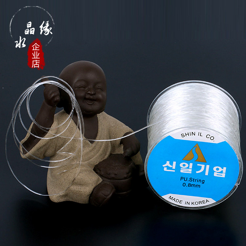 DIY BEADED ROPE IMPORTED ROUND CRYSTAL LINE ELASTIC LINE WEAR VAJRA BODHI OLIVE CORE BRACELET ROPE NECKLACE LINE