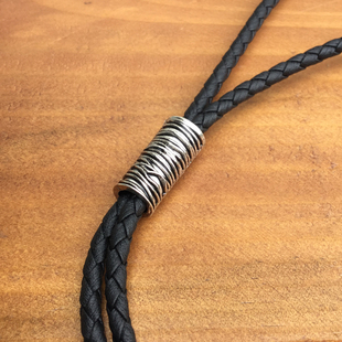 原创休闲潮流极简约金属直管男女波洛领带bolo tie衬衣配饰皮绳结