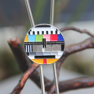 原创设计电视频道无信号男女波洛领带bolo tie潮牌饰品衬衣领绳结