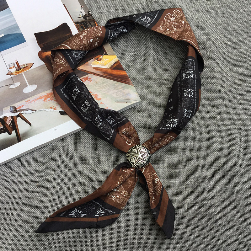 原创休闲潮流条形丝巾创意金属扣波洛领带bolo tie 衬衣西装配饰
