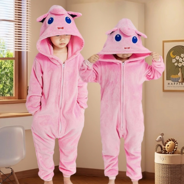 万圣节精灵服装胖丁宝可梦儿童衣服耿鬼cos服睡衣派对角色扮演冬5