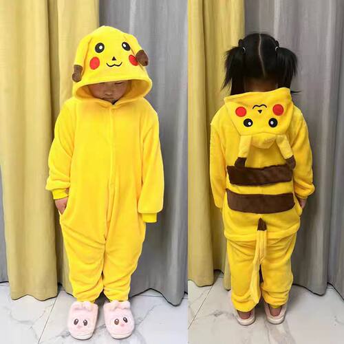 万圣节动漫cos服儿童动物服装演出服女童法兰绒睡衣连体男童秋冬8