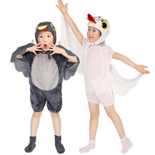 幼儿园丑小鸭变白天鹅服装男童动物演出服女童话剧衣服故事比赛服