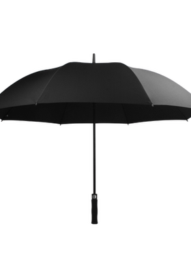 若瑶长柄纯色黑胶广告伞晴雨两用