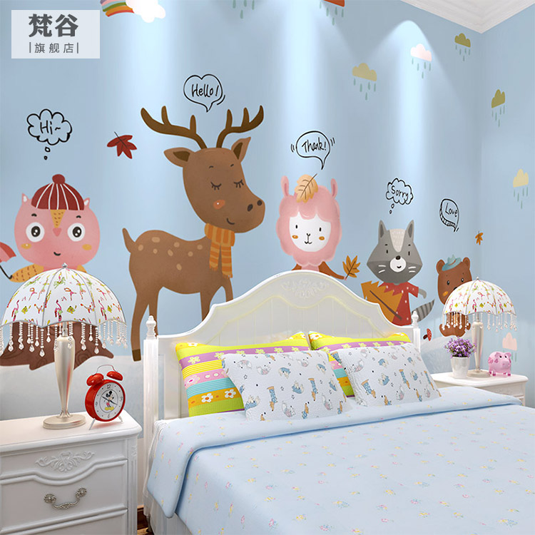 儿童房壁纸女孩男孩定制大型无缝卧室墙纸壁画卡通幼儿园墙布壁布|msdalam kategori keluarga memasang ibu, Wallpaper, mural adat - dari Buy2taobao.com untuk memberikan perkhidmatan ejen Taobao profesional membeli