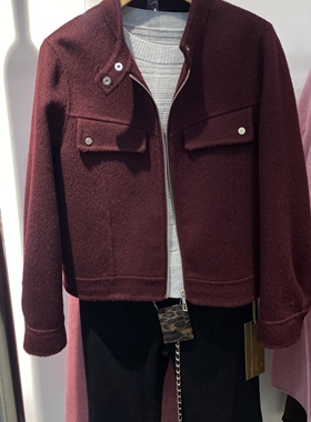 YWD8556 专柜正品实体高端短款双面绒羊绒大衣2025新冬女ya格