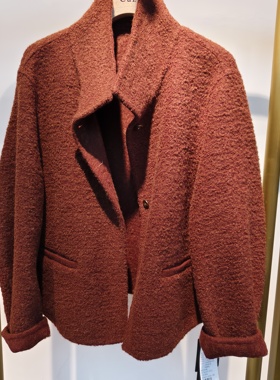 哈真正品HA08原创设计洋气立领百搭短款双面羊绒大衣2025新款冬女