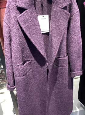 YWD8512 专柜正品实体高端中长款双面绒羊绒大衣2025新冬女ya格