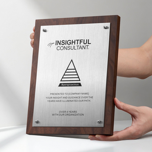 创意实木奖牌定制定做木质铜牌授权牌高档授牌荣誉感谢牌匾订制
