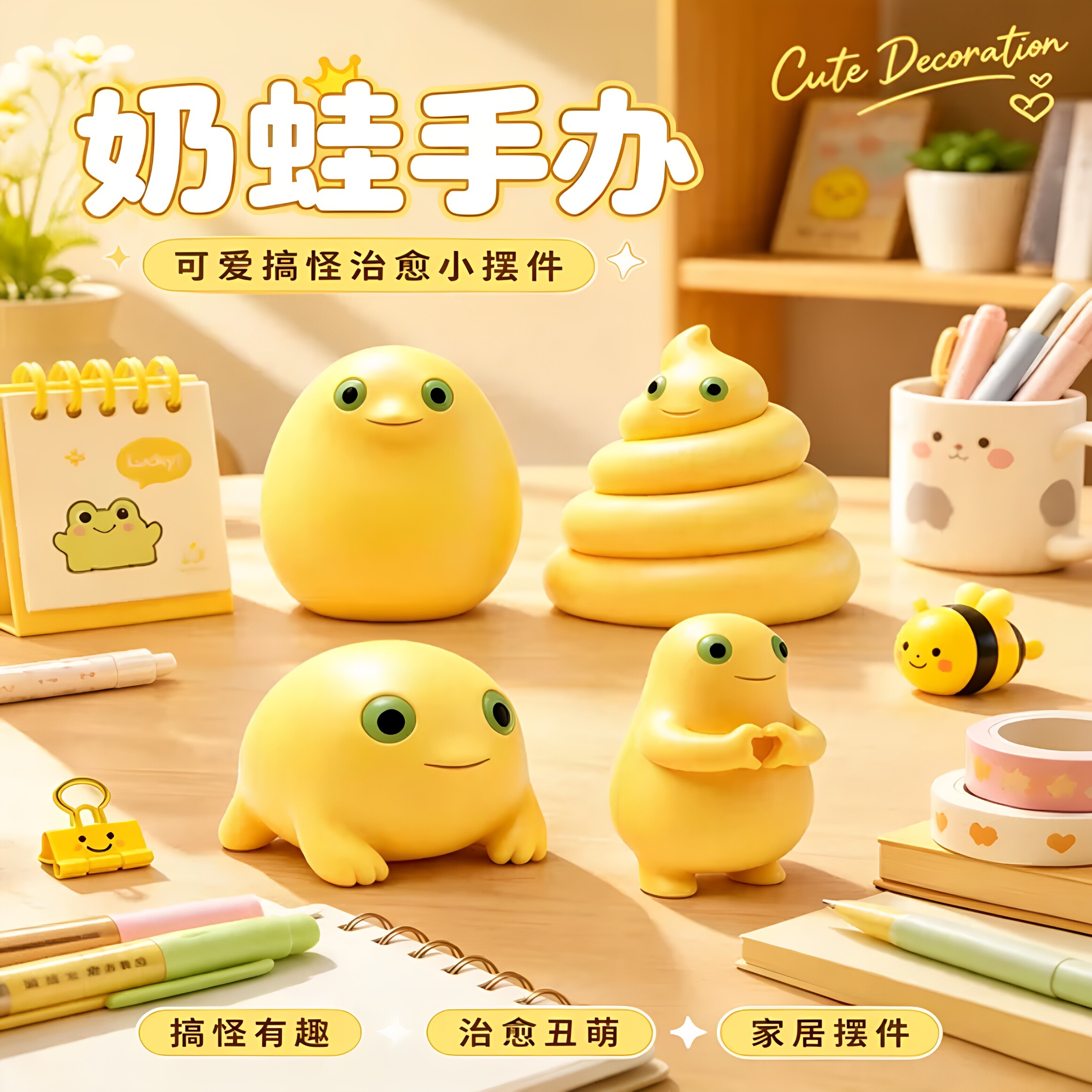 奶龙猎奇手办潮玩公仔抽象丑萌奶蛋创意搞怪玩具办公室桌面解压