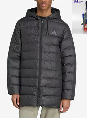 Adidas/阿迪达斯  冬季男士轻薄简约经典连帽保暖羽绒服 JM4061