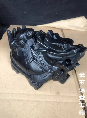 玉石龙龟子母龟摆件办公室工艺品