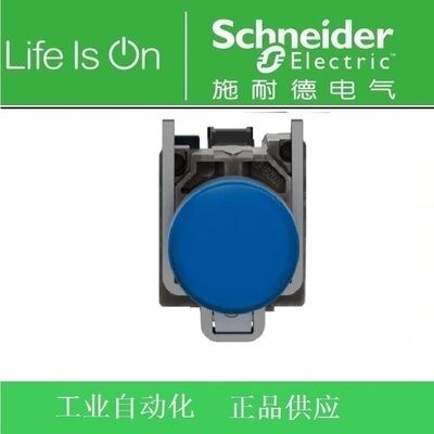 施耐德进口蓝色指示灯XB4BVB6=ZB4BVB1+ZB4BV063 DC24V