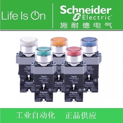 施耐德电气 带灯按钮XB2-BW31/33/34/35/36 B1C/M1C 自复位