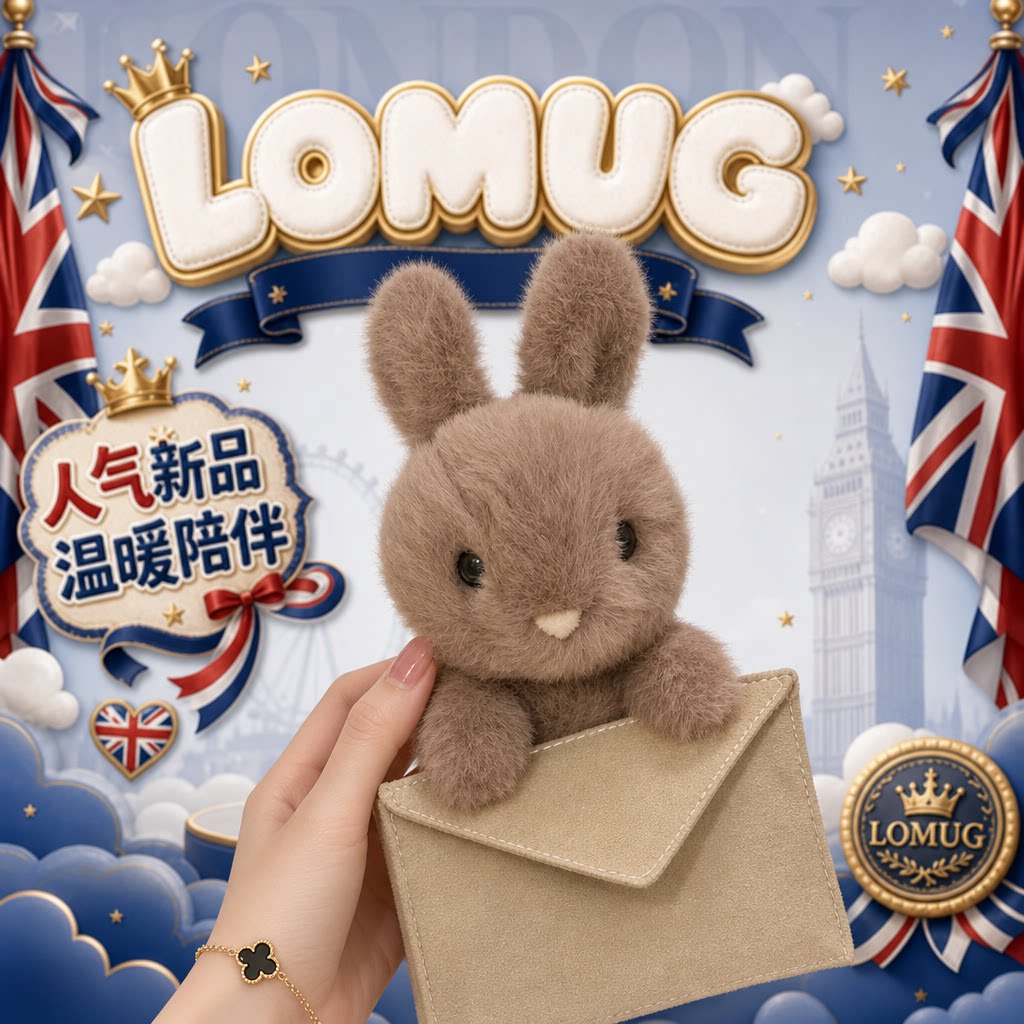 英国LOMUG信使兔子信封邦妮兔柔软可爱安抚毛绒玩具玩偶礼物图片