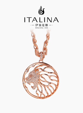 伊泰莲娜个性四季长款项链狮子头百搭轻奢小众设计男女通用毛衣链