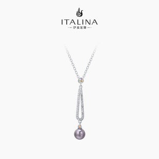 伊泰莲娜项链女简约日韩风流行OL珠缀系列链项链黑珍珠仿锁骨链