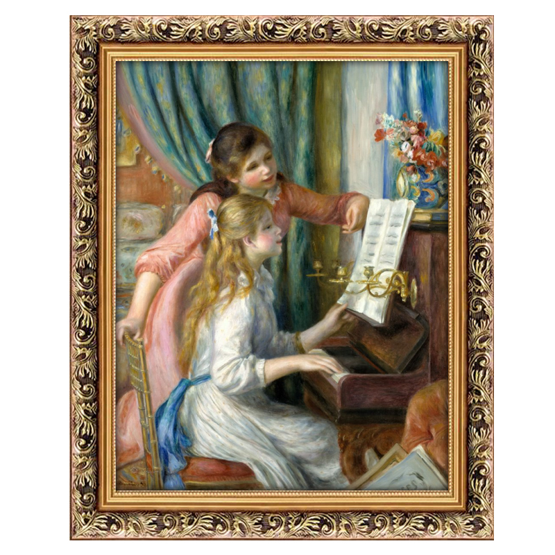 速发音乐钢琴人物装饰画油画钢琴房琴行挂画竖幅欧式教室玄关壁画