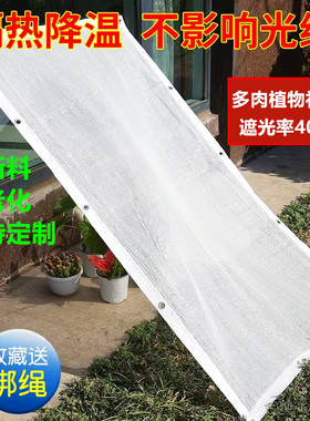 精品白色3针遮阳网抗老化40%遮光多肉花卉蔬菜绿植降温防晒隔热
