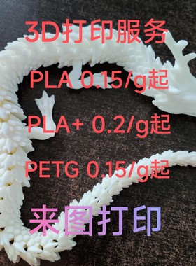 3D打印服务 FDM打印 模型代打 可打印pla petg 低至0.15