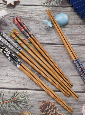 日本进口ishida石田天然竹筷子日式尖头防滑设计日本料理家用筷子