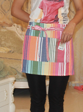 日单 工作服 韩版 时尚家居厨房  美容美发 半身围裙清洁帆布日式