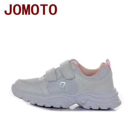 外贸原单JOMOTO儿童运动鞋学生白色跑步鞋透气网布面体育轻便鞋