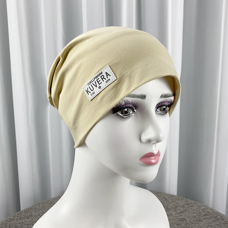 堆堆帽女套头帽秋冬帽子头巾帽时尚纯棉睡帽男百搭产后秋季太阳帽