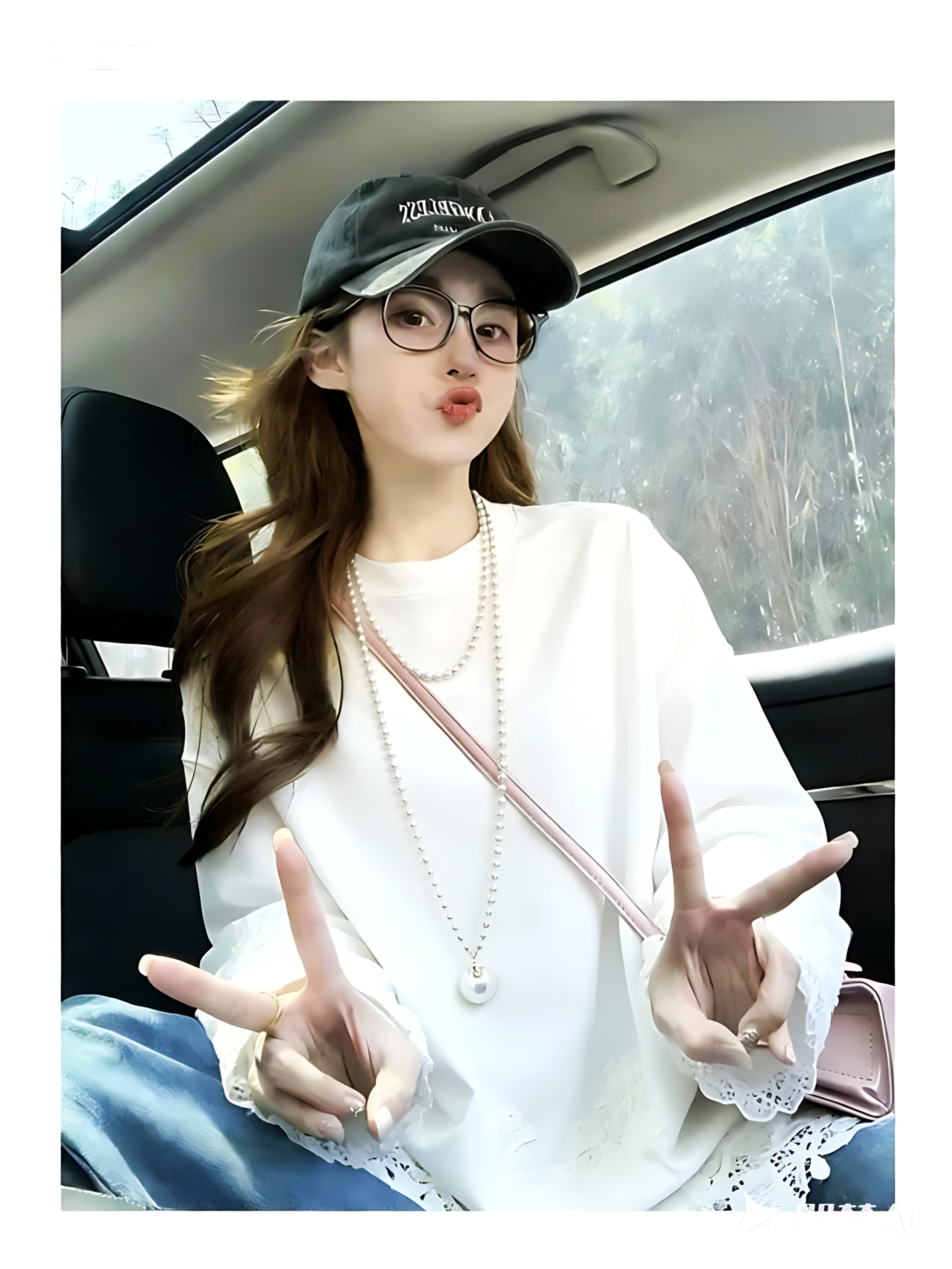 蕾丝拼接长袖宽松白色T恤女打底衫春秋加绒冬季百搭套头衫上衣